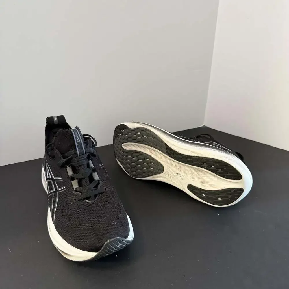 Asics Black and White Men's Athletic Running Sneakers